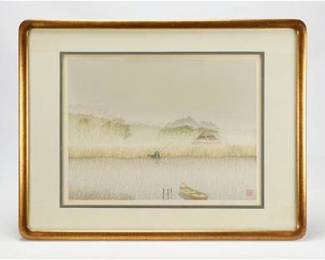 Shufu Miyamoto Pencil Signed Modern Japanese Woodblock Print
