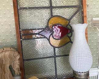 Stain leaded glass window