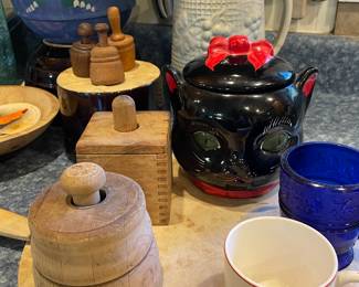 Butter molds, stoneware