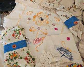 Vintage linens for days.