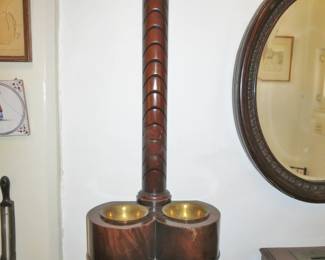 Antique Mahogany Mail & Key Rack