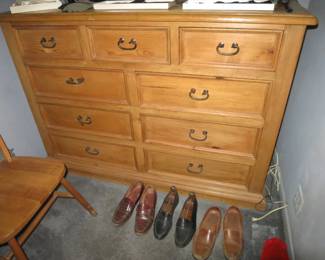 Large Pine Dresser w/ Bally Shoes