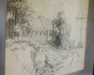 "Country Cottage" Vintage Print by Edward Caswell