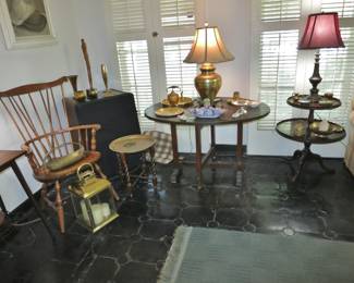 Antique Dark Oak Wine Table