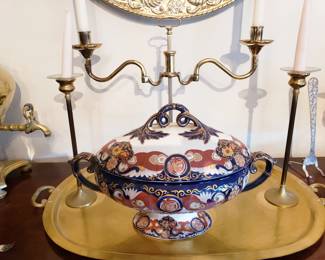 English Imari-Style Covered Tureen