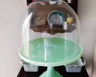 Great Tall Antique Mosser Domed Cake / Pastry Stand