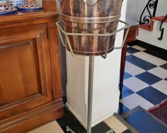 Hotel Astor Silverplate Champagne Bucket on Stand