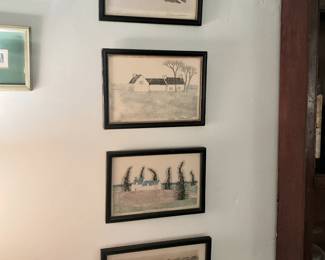 Personal Orig. Litho Christmas Cards by Peter Orlando, signed & numbered (editions of only 50)