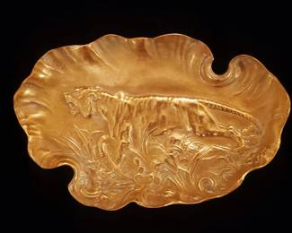 Bronze Art Nouveau  Lion, signed J. Fisher