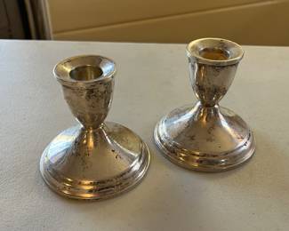 Duchin Creation weighted sterling silver candle holders....