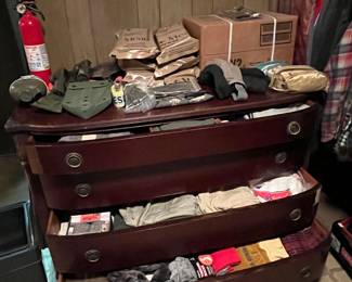 and matching short chest of drawers