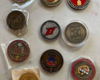 Military collector coins.....