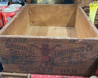 Underwood Deviled Ham Shipping Crate