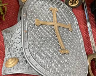 Vintage Toy Sword and Shield Set