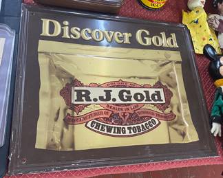 R.J. Gold Chewing Tobacco Sign
