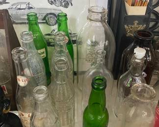 Assorted Soda and Milk Bottles