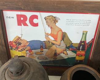 Framed Paper RC Cola Advertisement