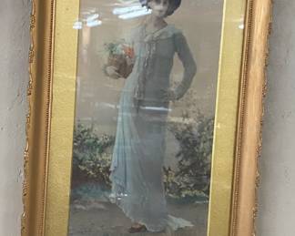 Gesso Framed Victorian Lady Prints