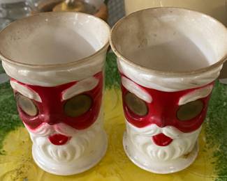Plastic Googly Eye Santa Mugs