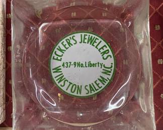 Ecker's Jewelers Winston Salem N.C. Advertising Ashtray
