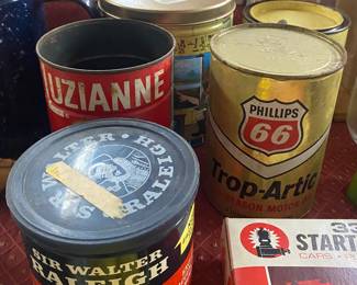 Oil and Tobacco Cans
