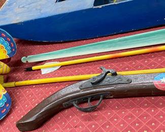 Tin Lithograph Butterfly Push Toy