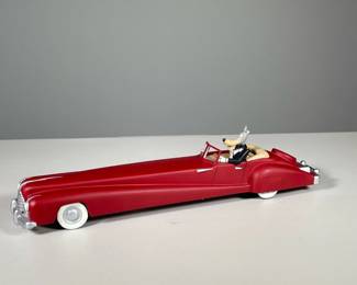 TEX AVERY WOLFIE THE WOLF DEMONS & MERVILLES STATUETTE | Démons & Malerveilles statuette showing Wolfie the Wolf in tuxedo driving elongated car. -  l. 15 x w. 3.25 x h. 3.5 in