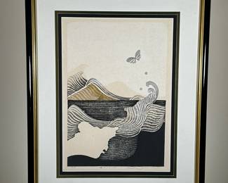 (??) GWAMI EMBOSSED ETCHING | Titled and signed in pencil and marked artist proof 17 x 12 in. sight. - w. 20 x h. 25 in (frame)