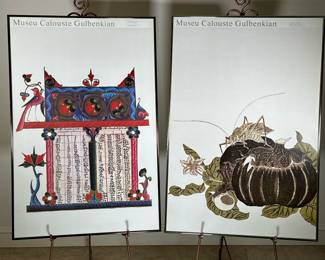 (2PC) MUSEU CALOUSTE GULBENKIAN POSTERS | w. 25.5 x h. 39 in (each frame)