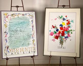 (2PC) POSTERS | Including “TIVOLI” and “Lower Hunter Valley”. -  w. 19 x h. 26.5 in (largest)