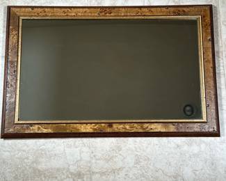 BURLWOOD FRAMED MIRROR | Mirror in beautiful burlwood frame. -  l. 18 x h. 28 in