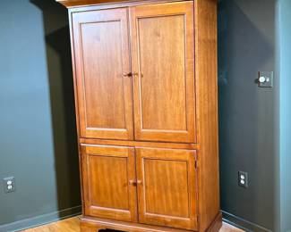 MEDIA CABINET | Large 4 door media cabinet with multiple shelves. -  l. 45 x w. 22.5 x h. 74.5 in