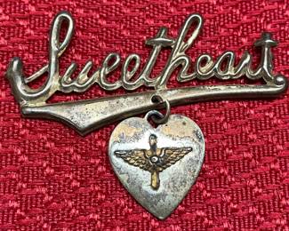 WW2 Army Air Corps Sweetheart Pin (Missing Pinback)