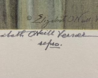 Elizabeth O'Neill Verner Signed Sepia Americana Print