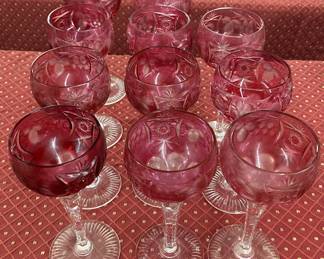 Cranberry Stemware