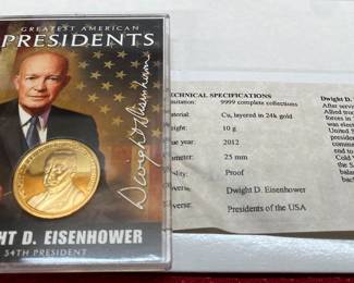 Gold Layered President Coins