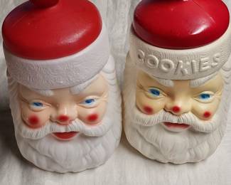 Plastic Santa Cookie Jars