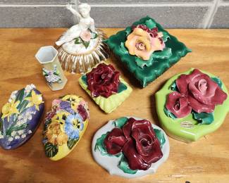 Mid-Century Flower Pottery Boxes