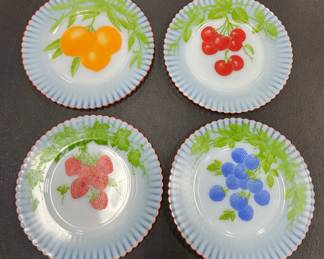 Petal Ware Plates with Fruit Decals
