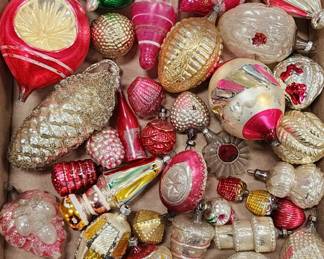 Very Old Mercury Glass Ornaments