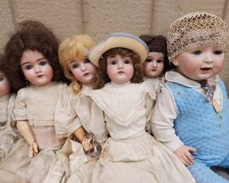Part of a large Antique Doll Collection