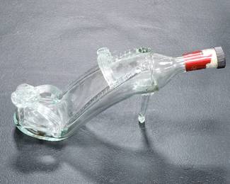 Blown Glass Shoe Bottle