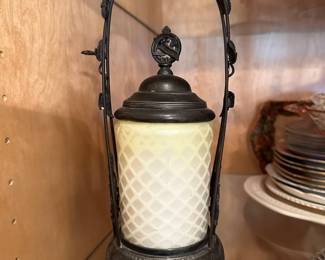 MORE TO COME DAILY! Beautiful Antique Victorian Glass Pickle Jar.  Cover/Handle!