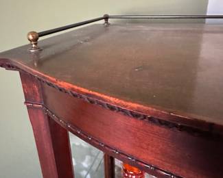 Got the key today! Initial walk through photos! MORE TO COME DAILY!  A LOVELY 1930's/40's Round Front China Cabinet with bottom cupboard! Mahogany! 