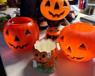 We have Halloween Too! Some nice vintage Blow Molds! 