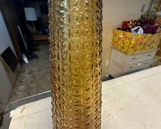Got the key today! Initial walk through photos! MORE TO COME DAILY! Vintage MCM Amber Belco? Decanter! Amber Flame!