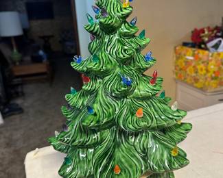 Got the key today! Initial walk through photos! MORE TO COME DAILY! Vintage Holiday! Ceramic Tree on Base! 