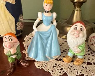 Vintage Walt Disney Productions Japan ~ Cinderella and the TWO Dwarfs! These two are with the wrong princess! I think they have some explaining to do! 😉