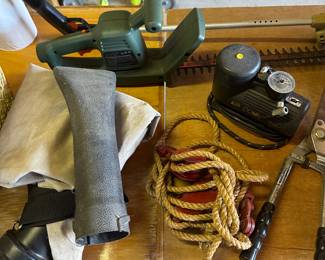 Great old vintage tackle and fully set. Some hand held electric yard tools! 