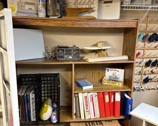 This is the sewing room in the basement! Some GREAT pieces for the sewer in your life and some excellent vintage furniture to boot! 